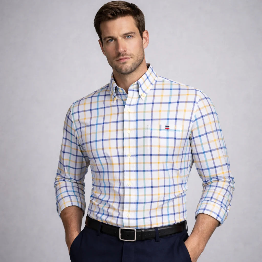 The Oxford Classic — 100% Pure Cotton Plaid Shirt