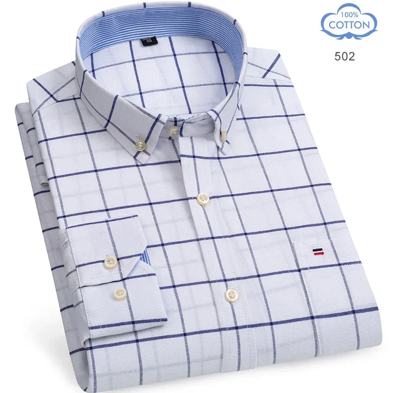 The Oxford Classic — 100% Pure Cotton Plaid Shirt