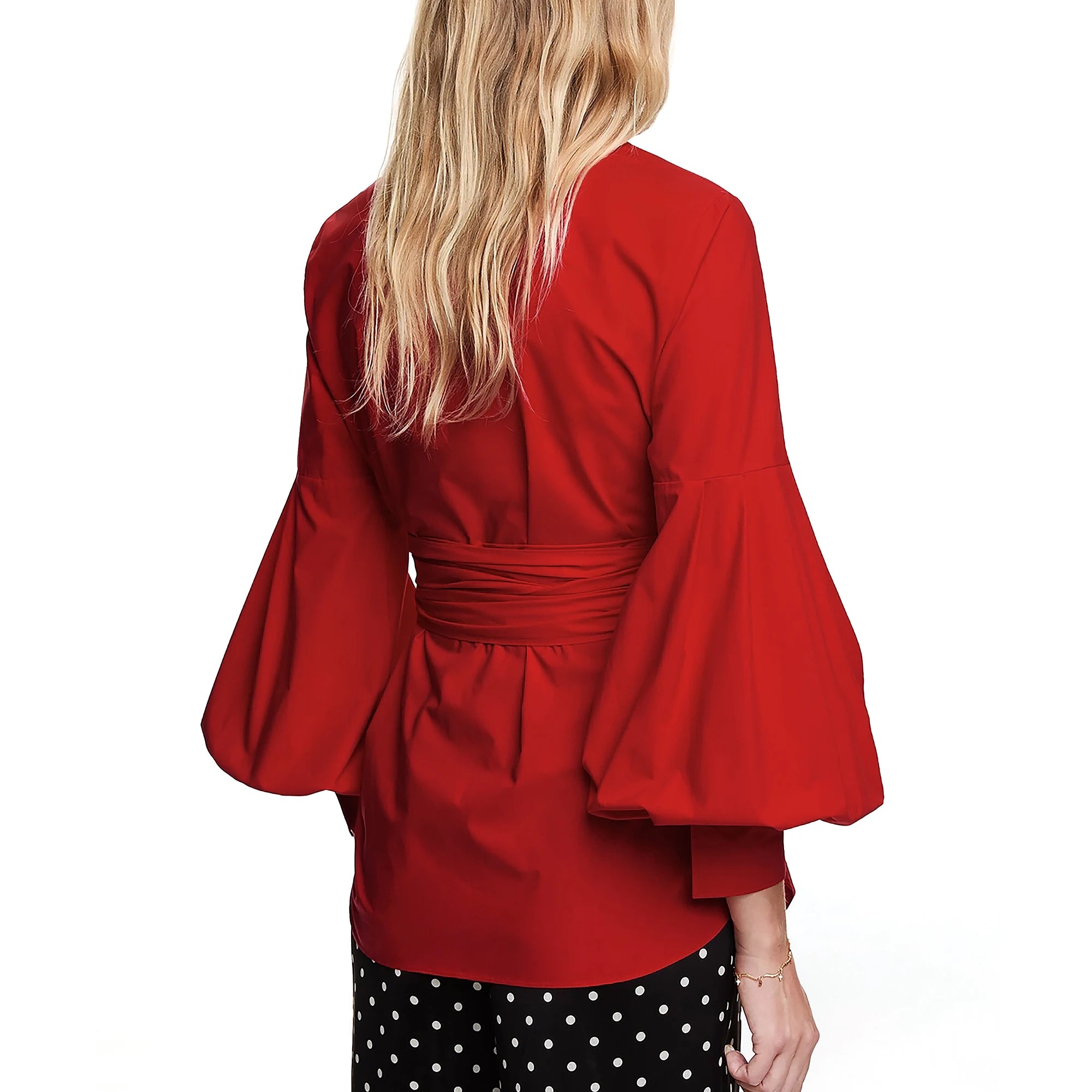 The Florentine Blouse — Embroidered Lantern Sleeve Shirt