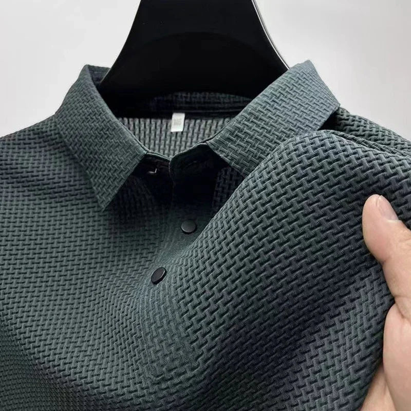 The Gentleman's Polo — Bone Flower Short Sleeve Polo Shirt