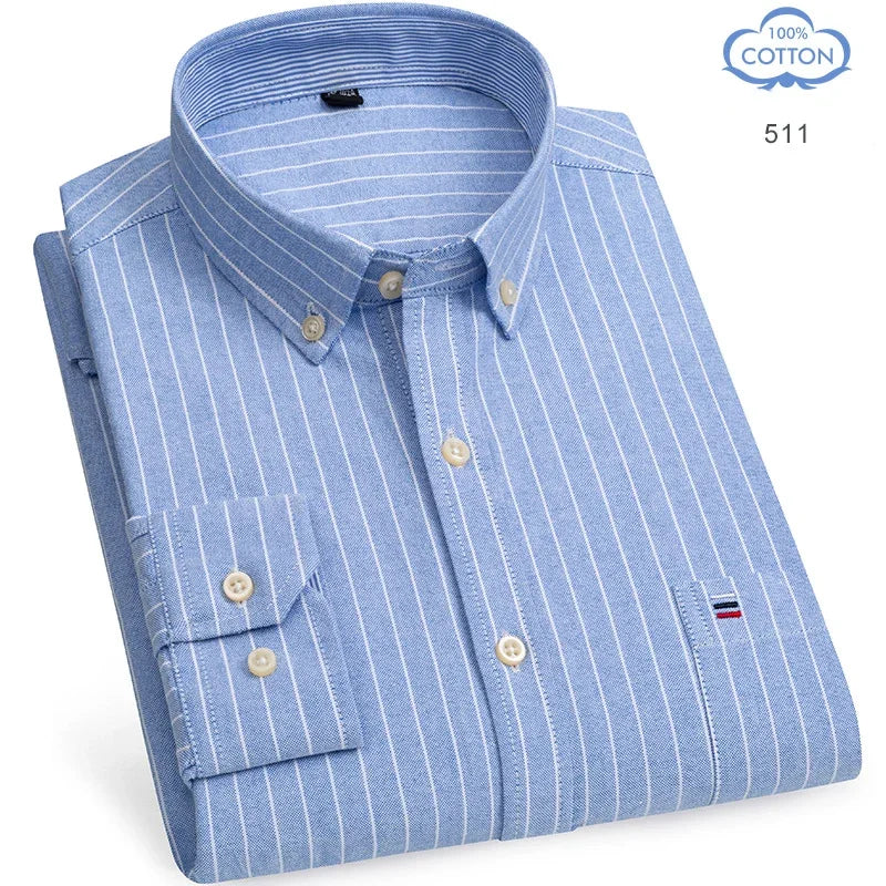 The Oxford Classic — 100% Pure Cotton Plaid Shirt