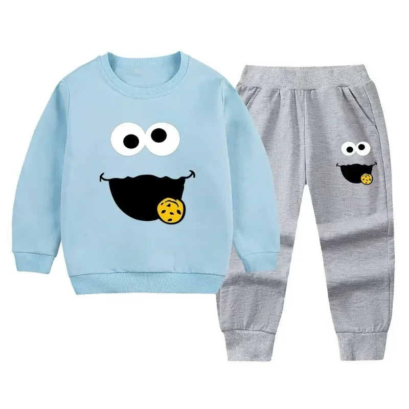 The Cartoon Tracksuit — Cotton-Blend Top & Pants Set