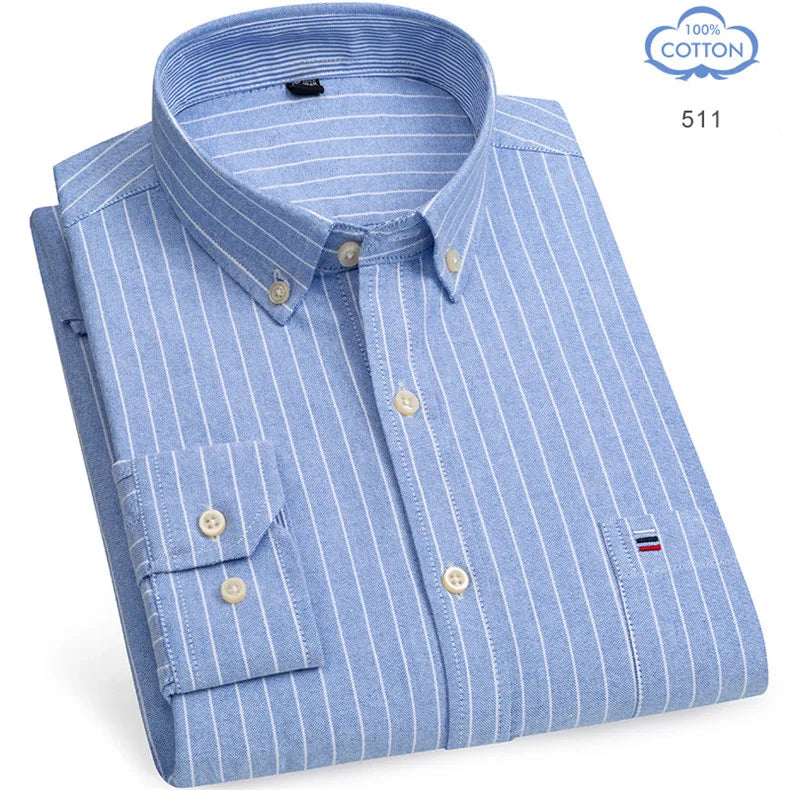 The Oxford Classic — 100% Pure Cotton Plaid Shirt