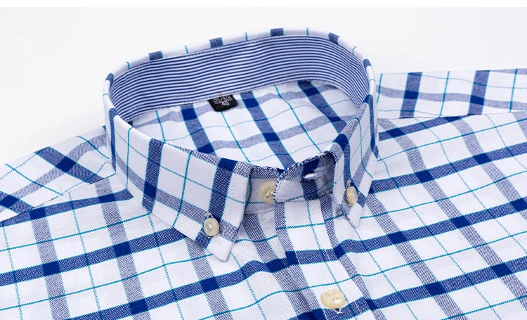 The Oxford Classic — 100% Pure Cotton Plaid Shirt