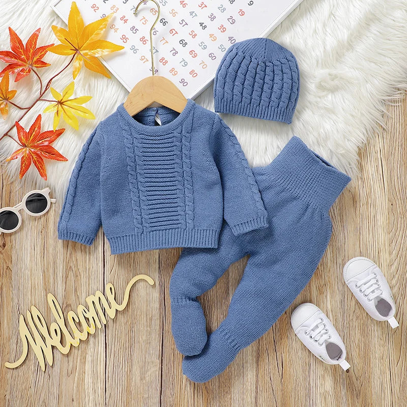 The Little Knit Set — A Two-Piece Baby Boy Sweater & Pants