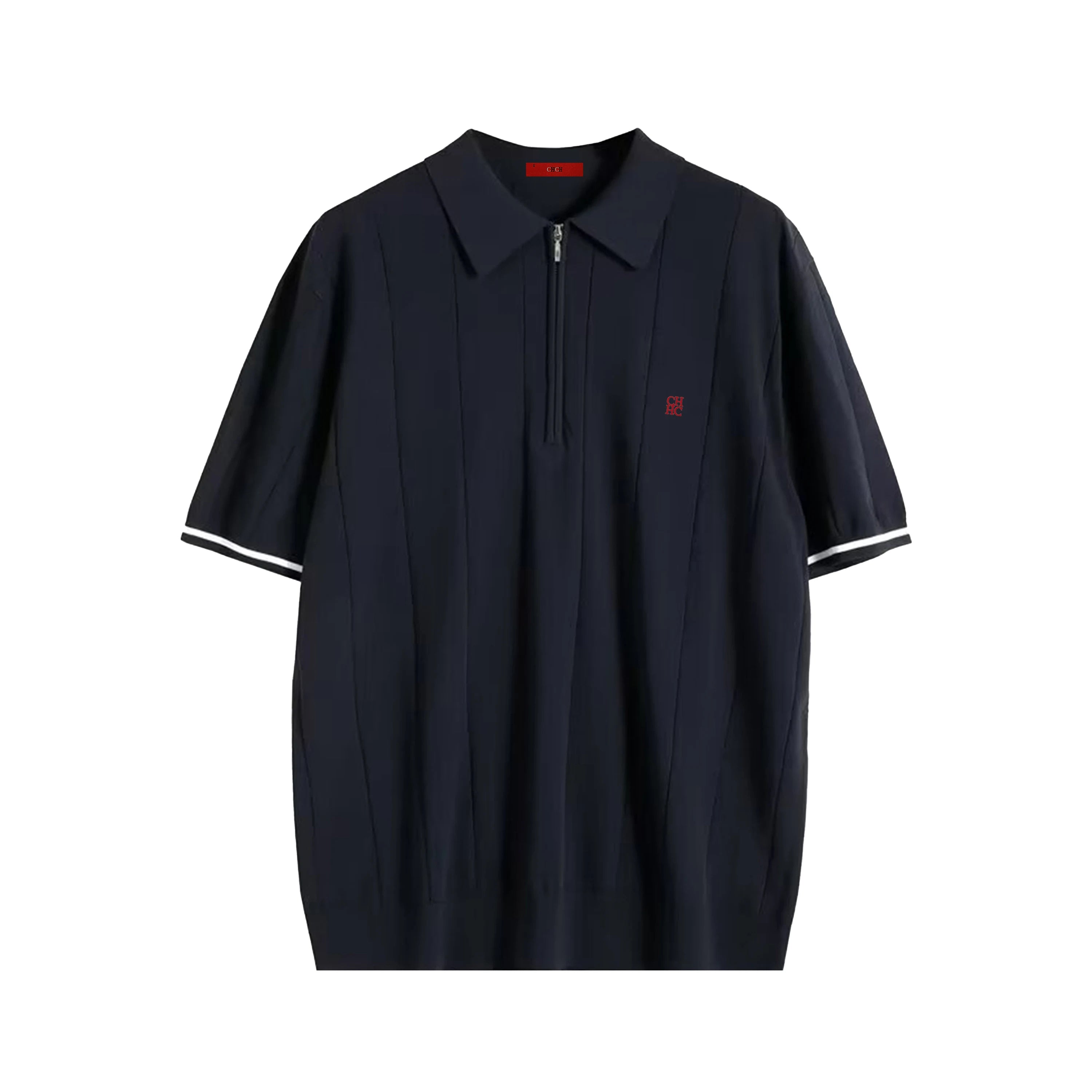 The Riviera Polo — Ribbed Knit Contrast Polo Shirt