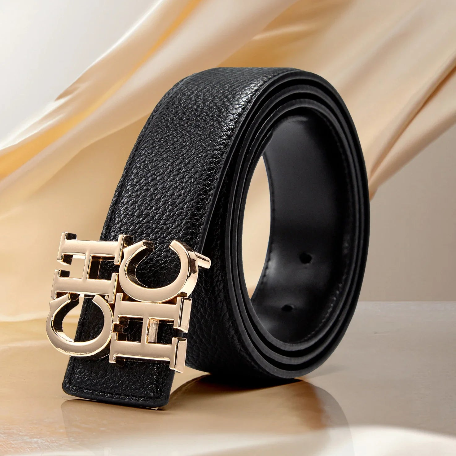 The Signature Belt — Leather Metal Buckle Belt