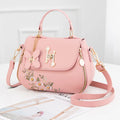 The Bloom Satchel — Embroidered PU Leather Crossbody Bag