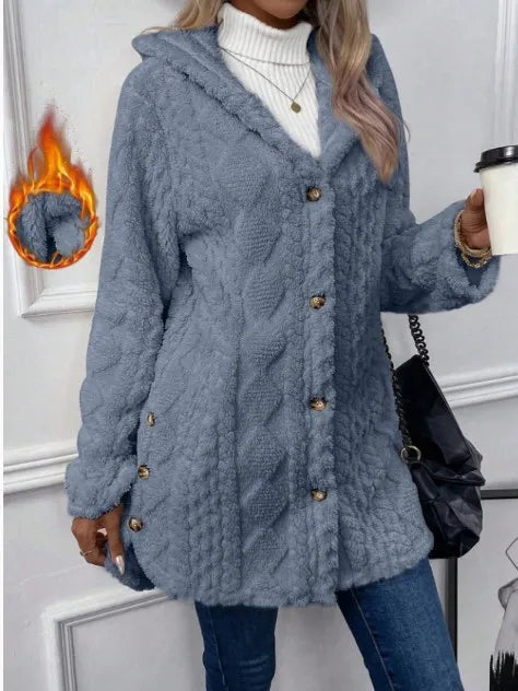 The Cloud Wrap — Hooded Fleece Cardigan