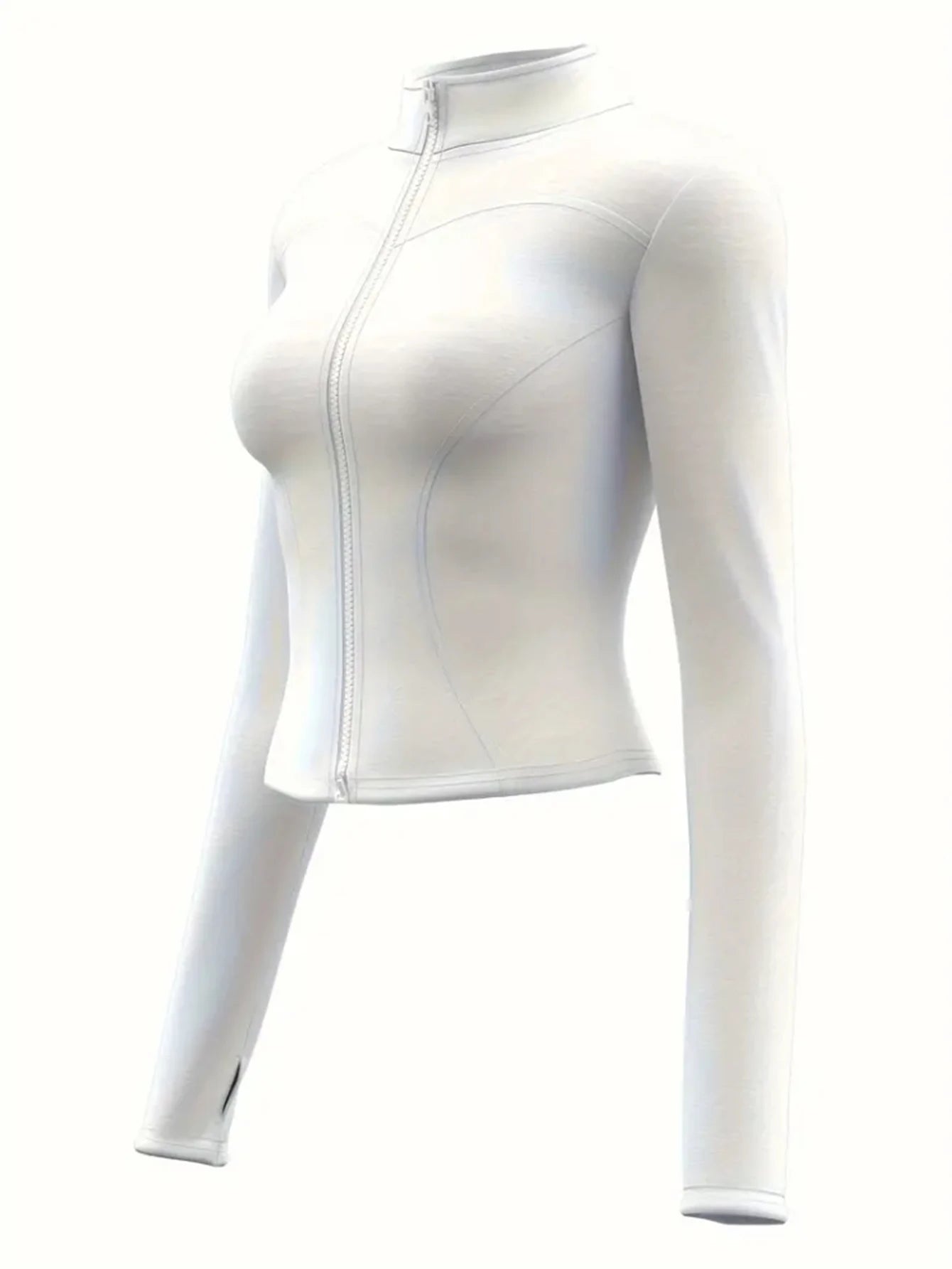 The Active Layer — Standing Collar Long Sleeve Yoga & Training Coat