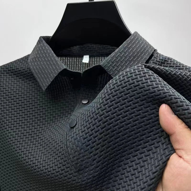 The Gentleman's Polo — Bone Flower Short Sleeve Polo Shirt