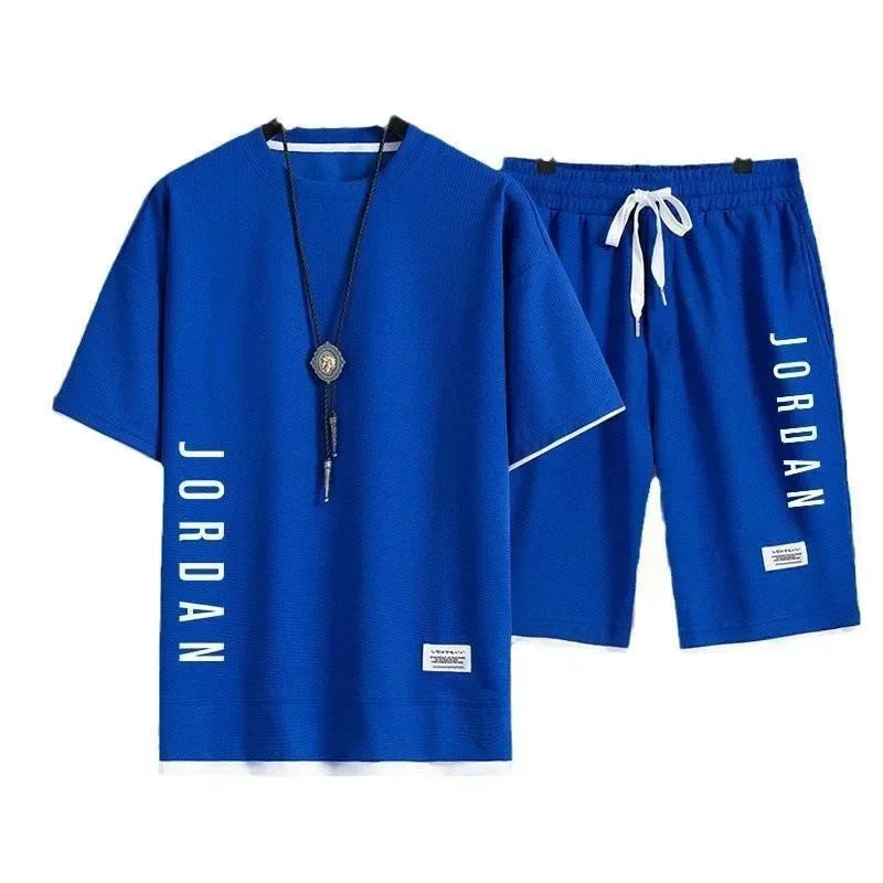 The Waffle Piece — Printed T-Shirt & Shorts Set
